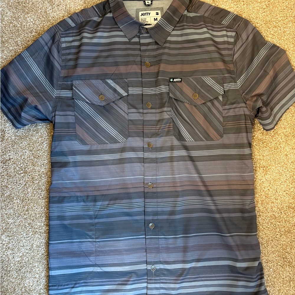 Jetty Striped Gray Shirt